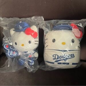 Hello Kitty Dodgers Plush Duo